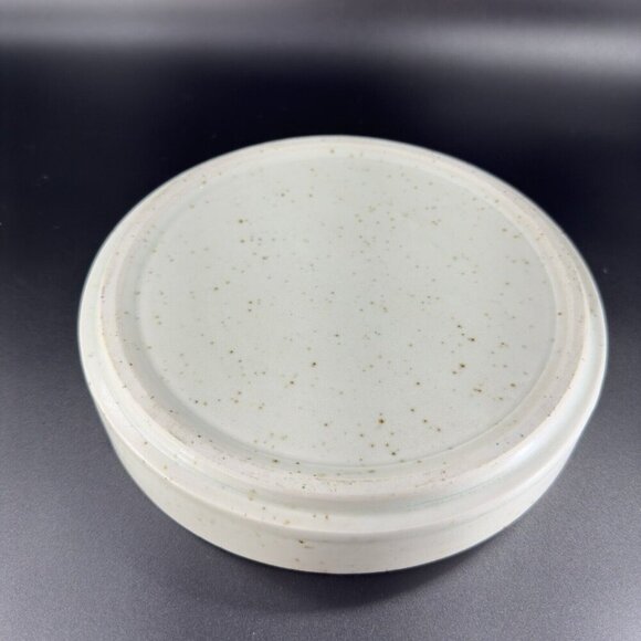 Vintage Japanese Pottery Round Speckled Ashtray Dish Bowl Abstract Flowers Vtg - Picture 15 of 15